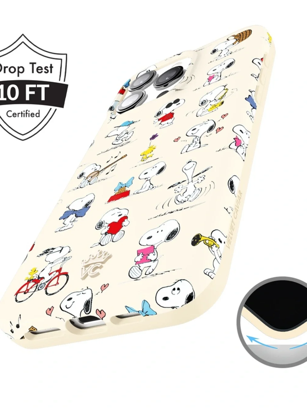 iPhone 15 pro Velvet Caviar Case, “Snoopy Moods”, MagSafe, see photos